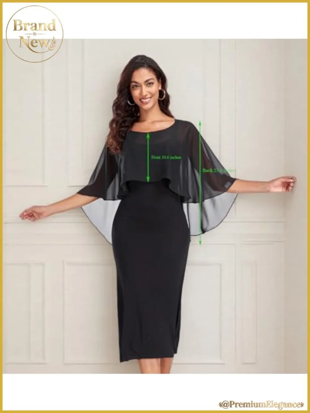 Sheer Chiffon Shawl Wrap Evening Dress Capelet Cover Up for Women